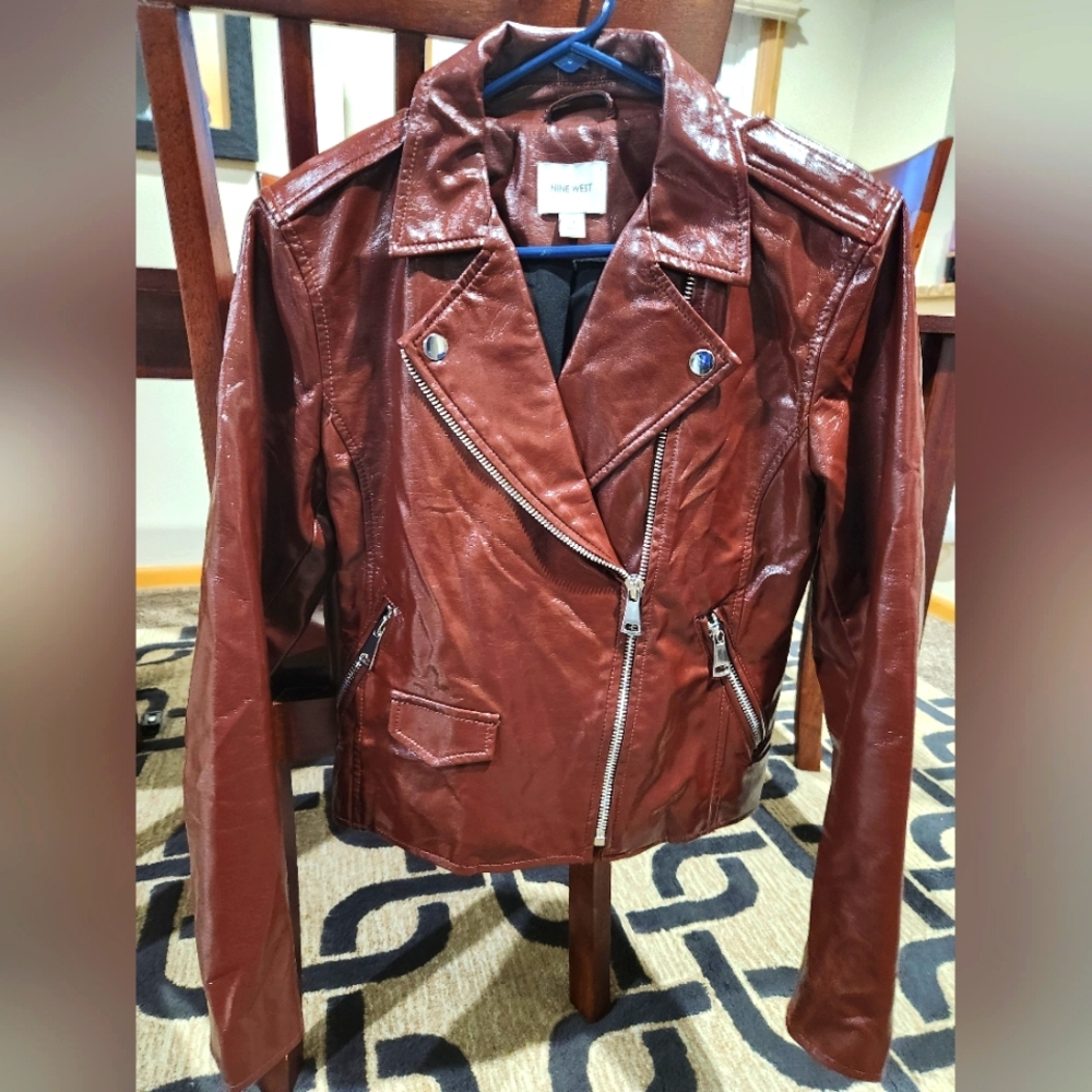 Nine West faux leather moto jacket